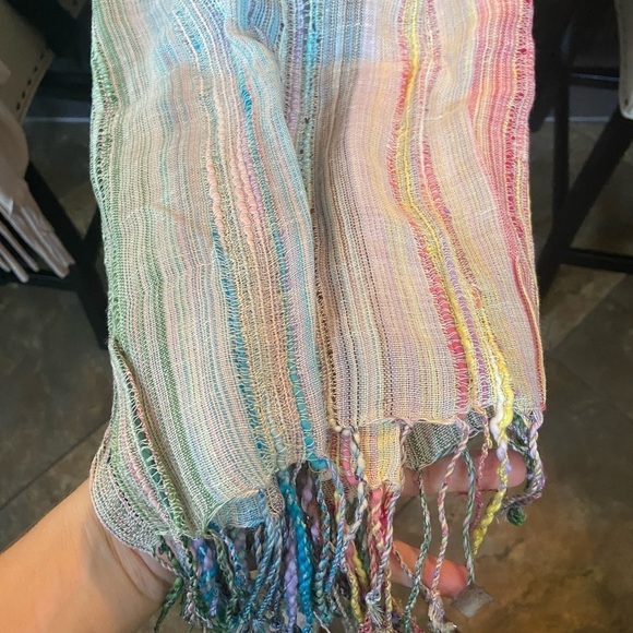 Pastel multi color lightweight scarf - Picture 6 of 6